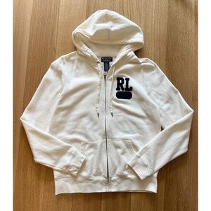 Polo Jeans Company Full Zip Ivory Hoodie Women's Size L
